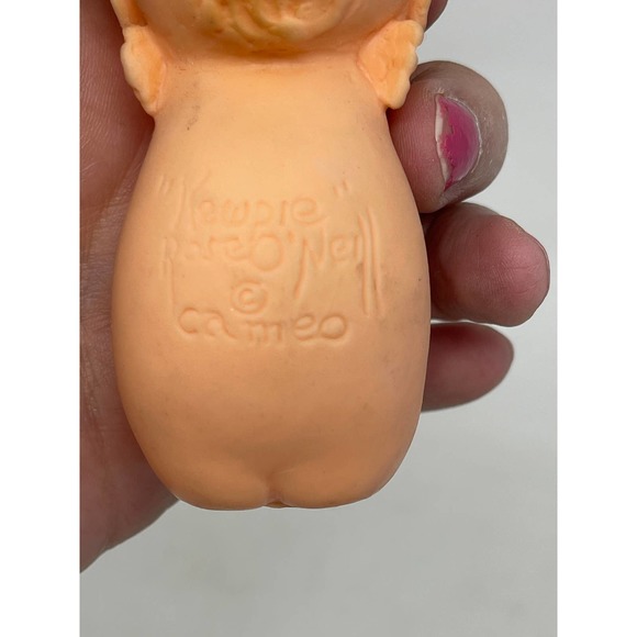Vtg SWEET Kewpie Doll Rubber Signed Rose O Neill Cameo Sitting Little Wing 3.5 - Picture 5 of 7